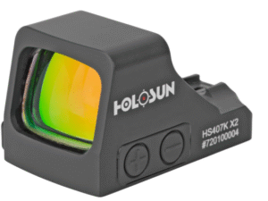 HOLOSUN HS407K X2 Red 6 MOA Dot Open Reflex Optical Sight for Subcompact Pistols